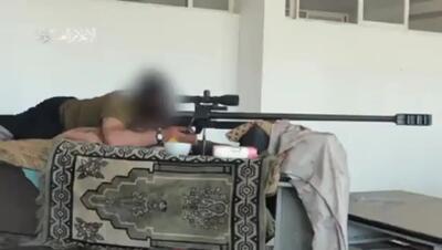 (ویدئو) هدف‌گیری سربازان صهیونیست توسط تک‌تیرانداز القسام