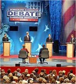 نخستین مناظره متقاضیان نامزدی حزب دمکرات امریکا در انتخابات ریاست جمهوری سال ۲۰۰۴  (در این روز ۵ سپتامبر)