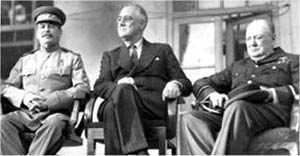 ۲۸ نوامبر سال ۱۹۴۳ ــ نشست سران آمریکا، شوروی و انگلستان در تهران و تصمیماتی که گرفته شد