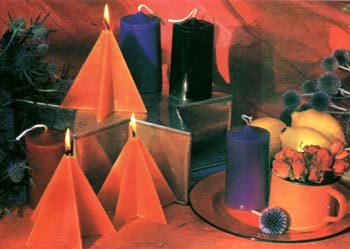 شمع‌های قالبی در شکل‌های گوناگون هندسی