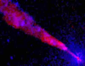 تصویر چاندرا از یک فوران جت پر انرژی