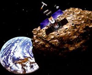 مسیر حرکت یک سیارک در مدار زمین