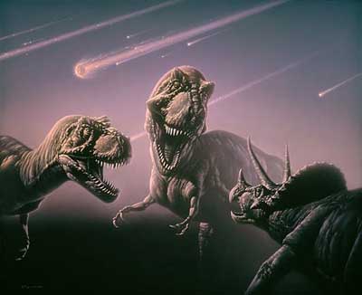 دایناسورها به خاطر برخورد شهاب سنگ با زمین منقرض شدند