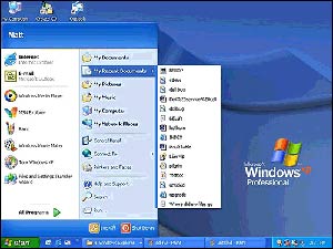 توضیحات کلی در مورد منوی Start ویندوز XP