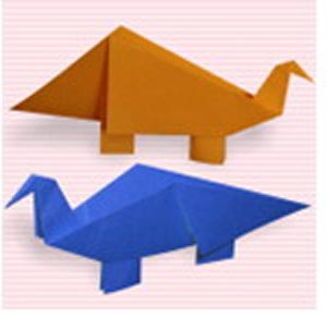 آموزش اوریگامی ساخت دایناسور