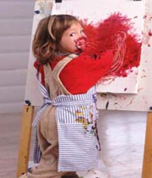 شخصیت کودک روی خطوط نقاشی