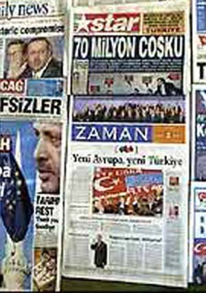 نقش مطبوعات در بسط دموکراسی ترکیه
