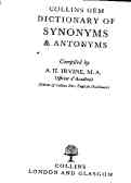 Collins Gem Dictionary Of Synonyms And Antonyms