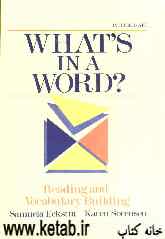 ًًWhats in a word? reading and vocabulary building