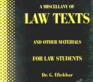 A miscellany of law texts and other materials for law students