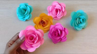 چگونه گل رز کاغذی سه بعدی زیبا بسازیم ؟!