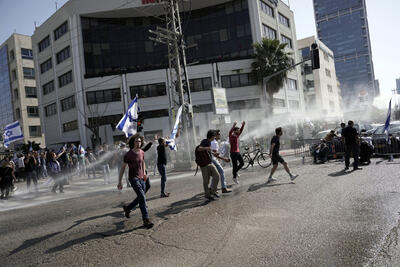 تظاهرات در تل‌آویو باز هم به خشونت کشیده شد