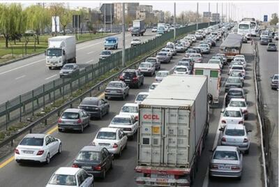 ترافیک سنگین در محور‌های مواصلاتی استان قزوین 