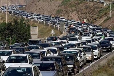 فیم/ ترافیک سنگین جاده چالوس در تعطیلات عید فطر