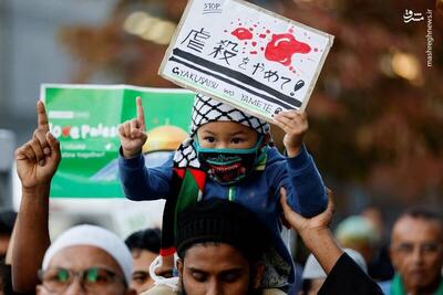 فیلم/ تظاهرات حمایت از فلسطین در ژاپن