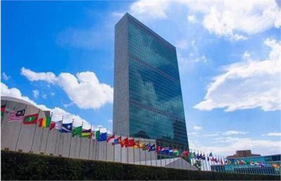 پرچم سازمان ملل متحد در نیویورک به احترام شهدای خدمت نیمه افراشته شد