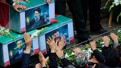 آغاز مراسم تشییع پیکر شهدای سقوط بالگرد رئیس جمهور در تهران