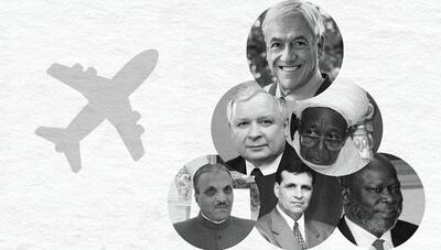 اینفوگرافیک | ۱۸ رهبر سیاسی جهان که بر اثر سوانح هوایی جان باختند؛ از اروپا تا آمریکای جنوبی و آفریقا