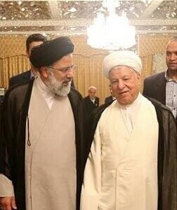 عکس قدیمی و کتر دیده شده از خوش و بش شهید رئیسی و مرحوم هاشمی رفسنجانی