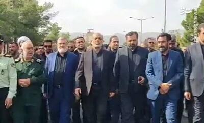 فیلم/ حضور وزیر کشور در مراسم تشییع شهید رئیسی در بیرجند