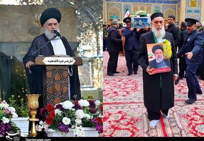 ماجرای لباس متفاوت حجت‌الاسلام مؤمنی در تشییع   شهید رئیسی   - تسنیم