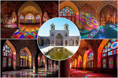 جلوه بی‌نظیر رنگ‌ها در مسجد زیبای نصیرالملک - زومیت