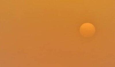 عکس/ لحظه غروب آفتاب در کویر یزد