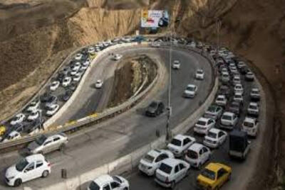 ترافیک سنگین در محورهای چالوس و آزاده راه تهران شمال