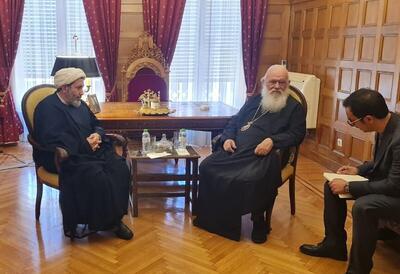 دیدار رئیس سازمان فرهنگ و ارتباطات اسلامی با اسقف اعظم یونان