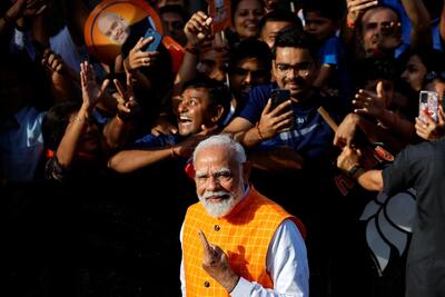 مودی در مسیر پیروزی بزرگ در انتخابات هند