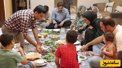 بشقاب غذای کامل و خوشمزه خانواده ایرانی برای یک مهمان ناخوانده! همسفره شدن یک روباه با اهل خانه+فیلم