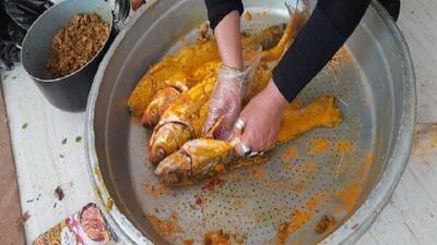 جشنواره طبخ آبزیان و غذاهای محلی با ماهی در خاش برگزار شد