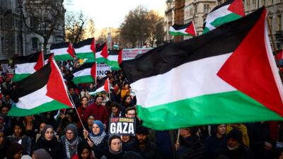 دستگیری تظاهرکنندگان حامی فلسطین در لندن