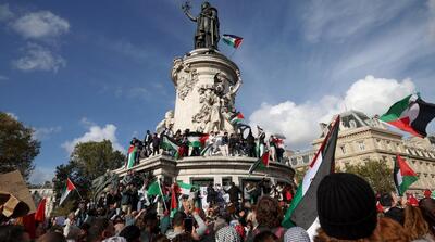 (ویدئو) تظاهرات در پاریس در حمایت از غزه