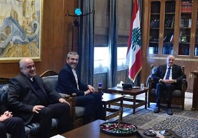 دیدار باقری با رئیس مجلس لبنان