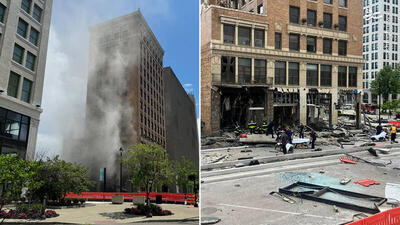 فیلم/ لحظه ترسناک انفجار یک ساختمان در اوهایو