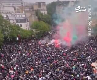 حرکت شگفت انگیزه پاریس در حمایت از غزه+ فیلم