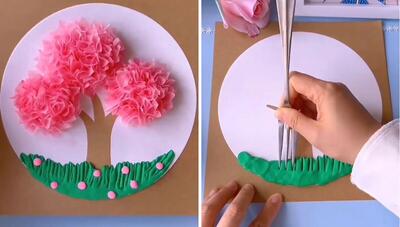 خلاقیت با خمیر بازی و ماسک: ساخت یک درخت سه بعدی زیبا (فیلم)