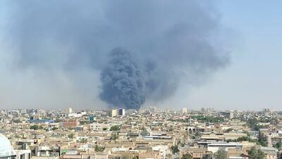 آتش سوزی گسترده در نجف اشرف