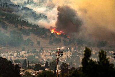 آتش‌سوزی‌های گسترده در شمال فلسطین اشغالی در پی حملات حزب‌الله