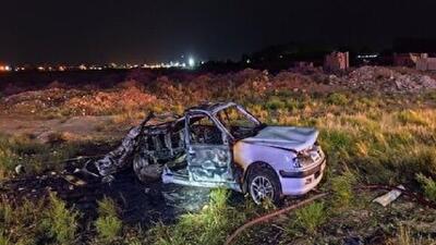 ۳ مصدوم در حادثه برخورد خودرو با تیر برق در قزوین
