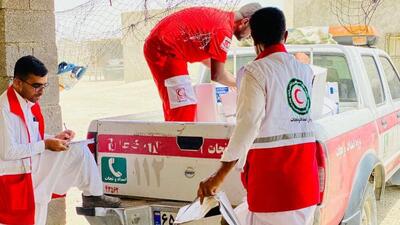 توزیع ۲۶۱ بسته بهداشتی با همکاری هلال احمر سیستان و بلوچستان