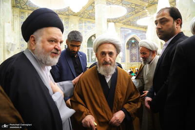 مراسم ترحیم و بزرگداشت آیت الله سید محمد علی شیرازی در مسجد اعظم قم