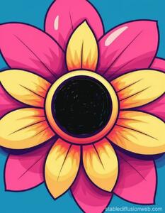 آموزش آسان نقاشی گل زیبا ولی ساده