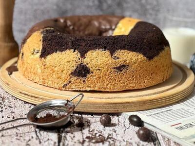 طرز تهیه کیک دو رنگ در ۲۰ دقیقه و بدون فر! - فراشپز