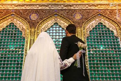 عکس/ جشن ازدواج دانشجویی در حرم حضرت معصومه(س)
