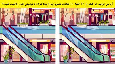 آیا می توانید در کمتر از 12 ثانیه 10 تفاوت تصویری را پیدا کرده و تیزبینی خود را ثابت کنید؟!