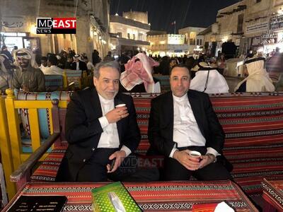 کافه‌گردی شبانه عراقچی در دوحه پایتخت قطر +عکس