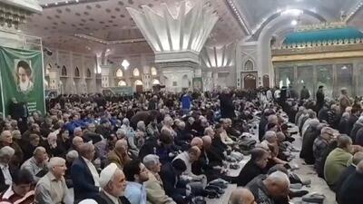 حضور پرشور مردم در نماز جمعه تهران + فیلم