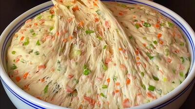 طرز تهیه نان بخارپز / دستور پخت نان چند لایه سبزیجات روی اجاق گاز